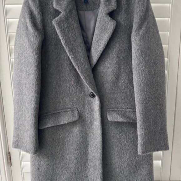 Cole Haan Women's Wool Blend Coat - Silver, Size 2 - Picture 1 of 3